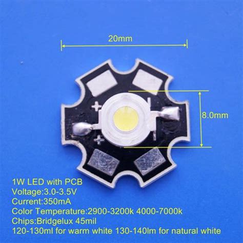 Epistar Chip W High Power Led Lm With Star Pcb Degree Viewing