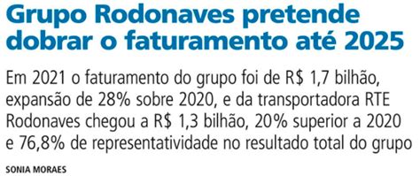 Grupo Rodonaves pretende dobrar o faturamento até 2025 Trama