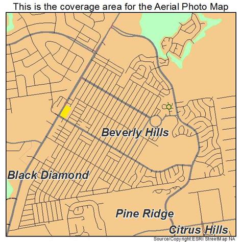 Aerial Photography Map of Beverly Hills, FL Florida