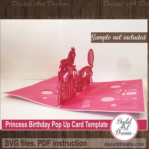 Princess Pop Up Card Template | Birthday DIY Cricut Project – Digital Art Dreams