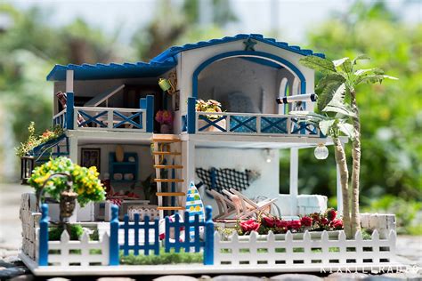 Diy Miniature Dollhouse Beach House “seaside Villa” For Small Dolls