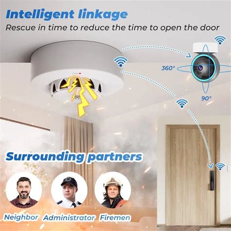 Смарт-детектор дыма Tuya ZigBee, Wi-Fi охранная сигнализация для умного ...