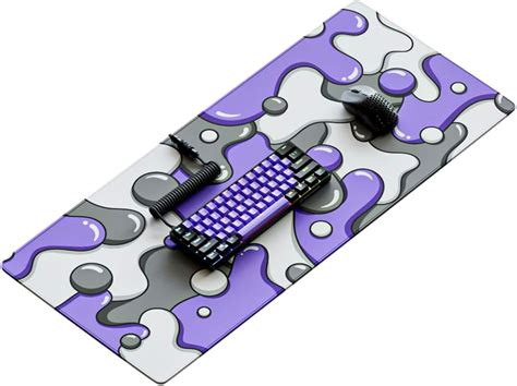 Kraken Keyboards DRIP Edition XXL Purple White Gaming Mouse Pad