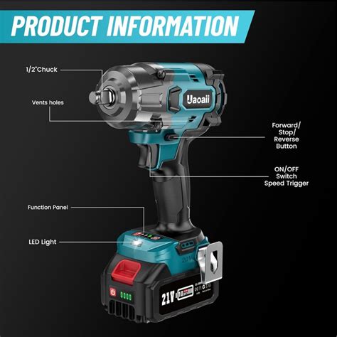 Uaoaii Nm Ft Lbs Cordless Impact Wrench Review Best Tool Reviews