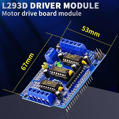 V Telesky 3pcs L293d Motor Driver Module Shield Expansion Board Compatible With Arduino For