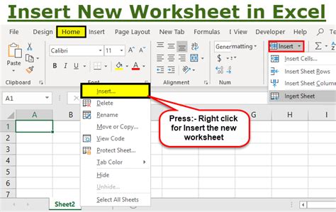 Excel Insert A New Worksheet