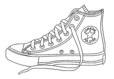 Converse All Star Coloring Page Shoes