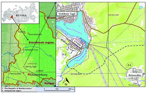 map  sverdlovsk region russia detailed     scientific diagram