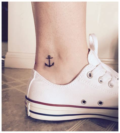 Astonishing Small Anchor Tattoo On Ankle Image Hd