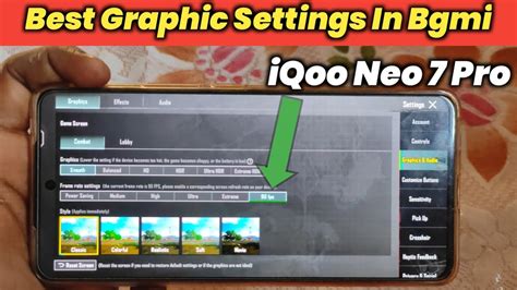 Best Graphic Settings In Bgmi Iqoo Neo Pro Best Graphics In Bgmi