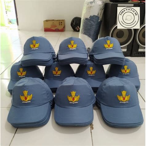 Jual Topi SMA SMK Bordir Logo Tutwuri Handayani Lama Logo Kuning