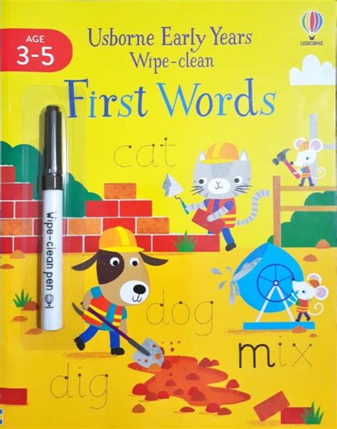 Usborne Early Years Wipe Clean First Words Books And You