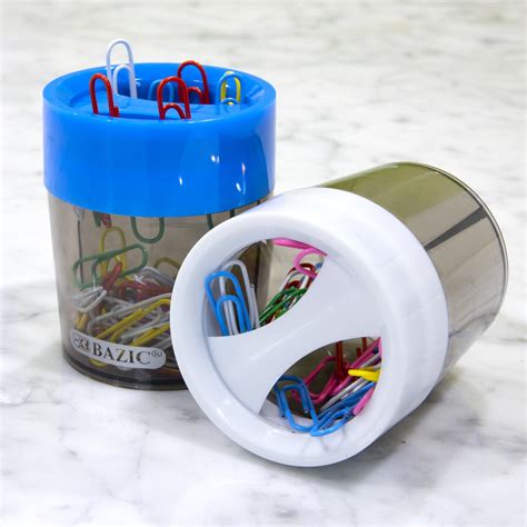 Magnetic Paper Clips Holder w/ Assorted Color No. 1 Paper Clip - Crown