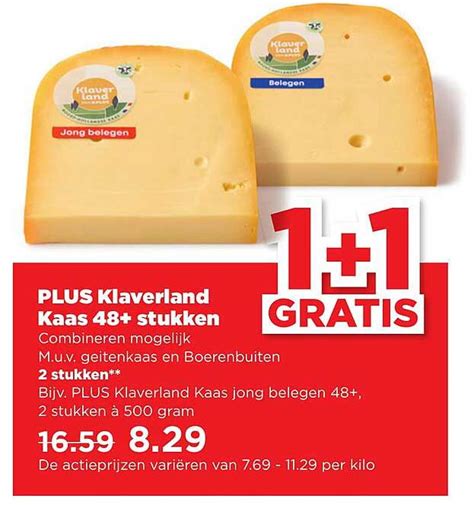 Plus Klaverland Kaas Stukken Gratis Aanbieding Bij Plus