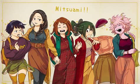 Anime My Hero Academia Kyouka Jirou Ochako Uraraka Tsuyu Asui Mina Ashido Toru Hagakure Momo