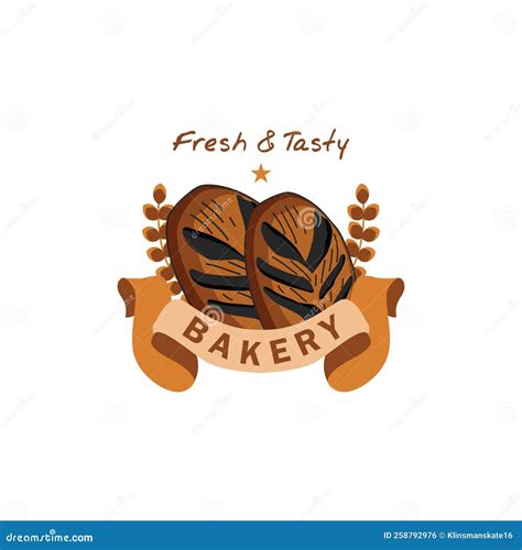 Bread And Bakery Logo Label Template Vector Design Stock Vector