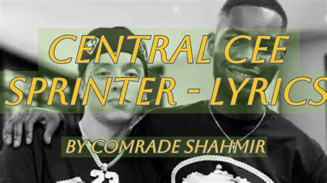 Central Cee Ft Dave Sprinter Lyrics Youtube