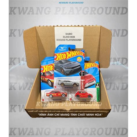 Kwang Playground Random Blind Box xe mô hình Hot Wheels basic không chọn mẫu card xe có