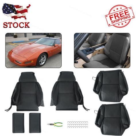 For Chevy Corvette C4 Type3 1984 1993 Black Synthetic Leather Custom