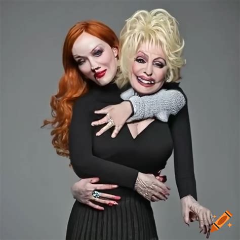 Dolly Parton And Christina Hendricks In A Unique Two Headed Woman