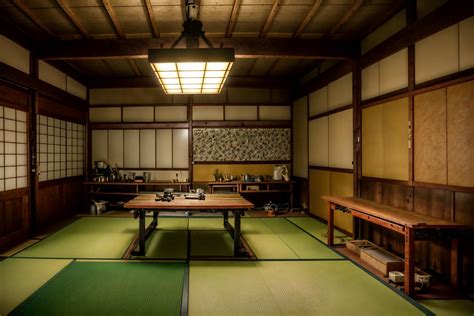 Japanese Design-style Workshop Interior With Wooden Workbench And Tool ...