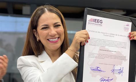 Libia García recibe constancia como Gobernadora de Guanajuato