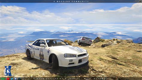 Nissan Skyline Gt R Bnr Nier Automata Paintjob Gta Mods