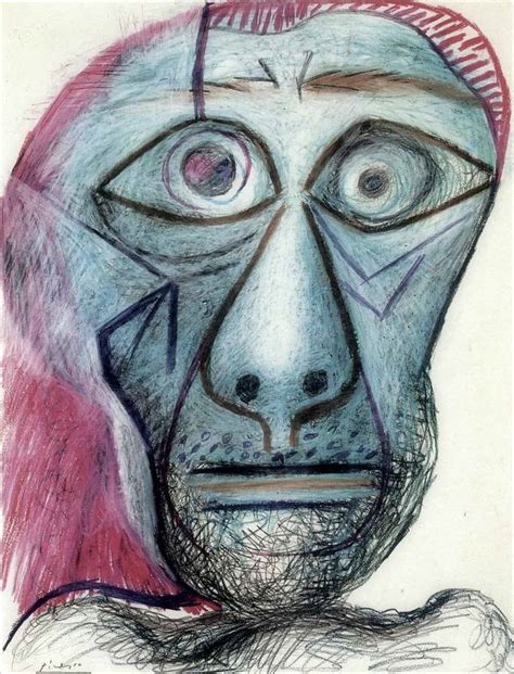 Pablo Picasso · Self Portrait Facing Dead · 1972 · Private Collection Autoritratti Pablo