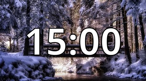 15 Minute Winter Countdown Timer With Music And Alarm Simple Beep