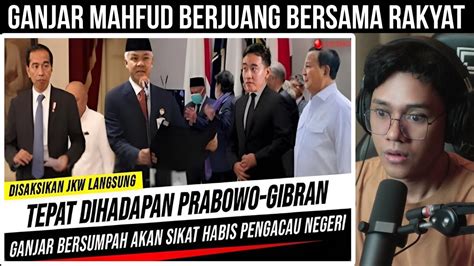 Di Hadapan Jokowi Ganjar Mahfud Bersumpah Sikat Habis Pengacau Negri