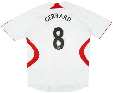 2007 08 Liverpool Away Shirt Gerrard 8 7 10 XXL