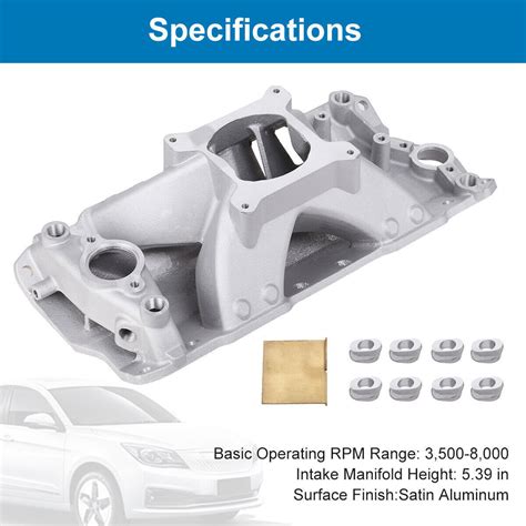 High Rise Single Plane Intake Manifold For 1957 95 Small Block Chevy Sbc 350 400 Ebay