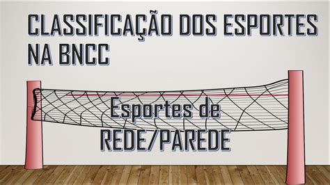 Esportes de Rede Parede Classificação dos Esportes na BNCC YouTube