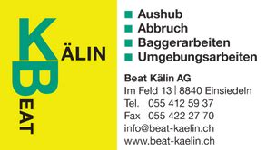 Aushub Abbrucharbeiten Umgebungsarbeiten Beat Kälin AG