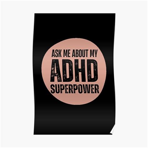 Adhd Funny Quotes Adhd Poster For Sale By Heba44 Redbubble