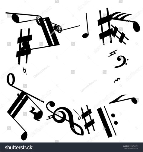 Black Musical Notes On White Background Stock Vector (Royalty Free ...