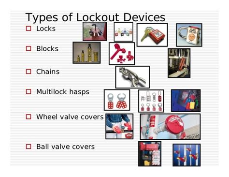 Types Of Lockout Tagout Devices