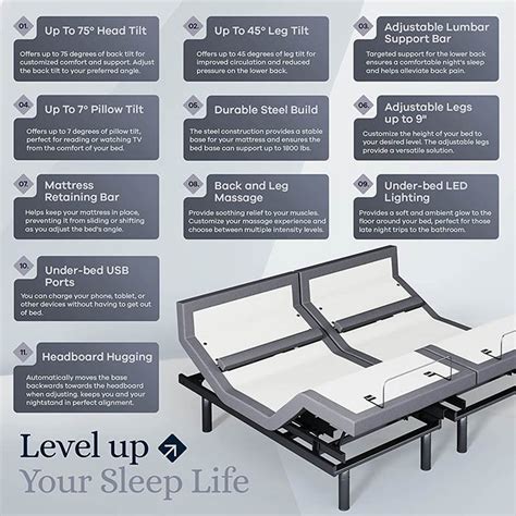 Sven & Son Split King Platinum Adjustable Bed Base