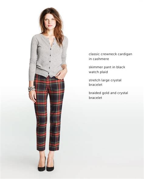 Fashion Pins Plaid Pants Outfit Clothes For Women Pants For Women