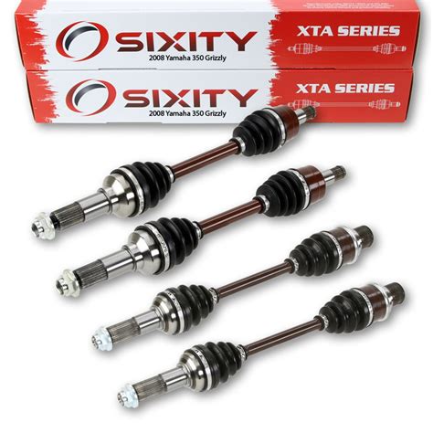 Sixity 2008 Compatible With Yamaha 350 Grizzly 4X4 Front Rear Left