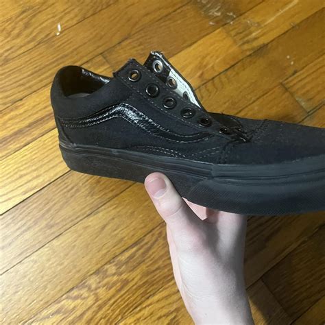 Triple black old skool vans Never worn Doesnt come... - Depop