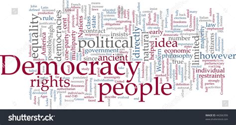 Word Cloud Concept Illustration Democracy Political Stock Vector Royalty Free 44266399