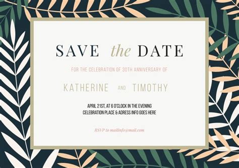 Customiza Y Consigue Esta Plantilla De Tarjeta Save The Date K T