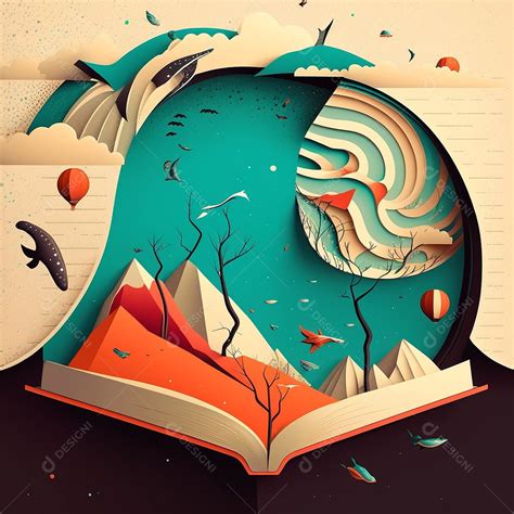 Ilustração do Dia Mundial do Livro dos desenhos animados de design