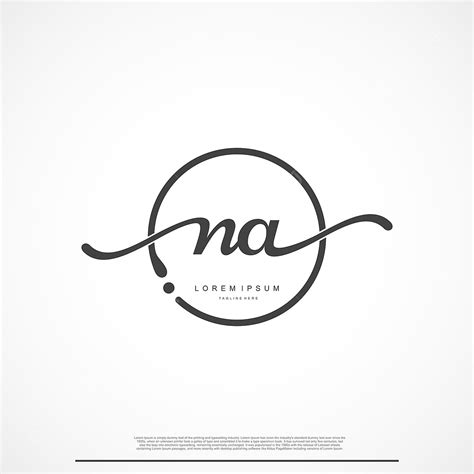 Elegant Circle Logo Vector Art Png Elegant Signature Initial Letter Na