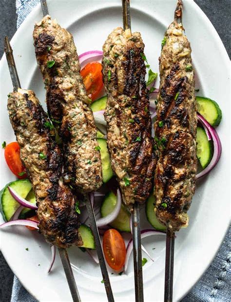 Lebanese Style Grass Fed Ground Beef Kabobs 78recipes