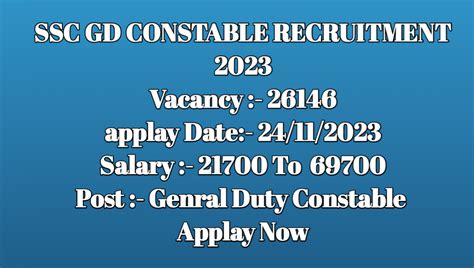 Ssc Gd Constable Recruitment