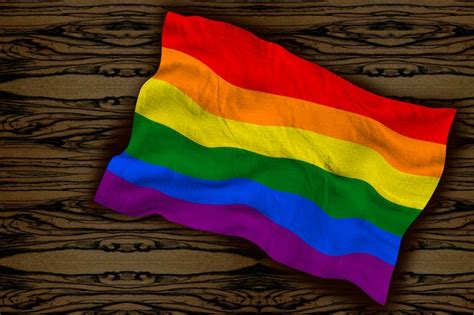 Bandera Nacional Del Orgullo Gay Antecedentes Con La Bandera Del Orgullo Gay Foto Premium
