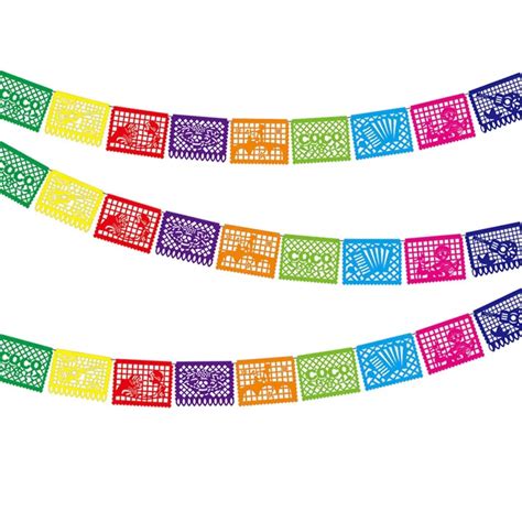 Bander N De Pl Stico Para Fiesta Mexicana Cartel De Papel Picado Cartel