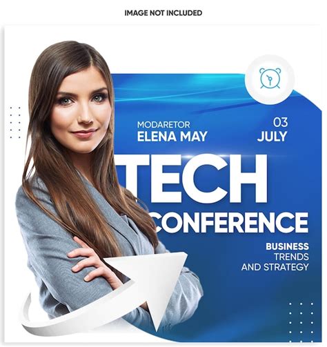 Premium Psd Tech Conference Invitation Business Webinar Post Design